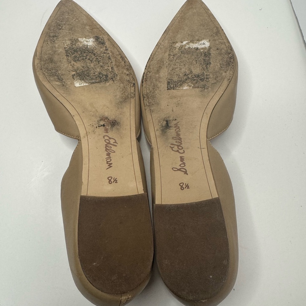 Sam Edelman Pointed Toe D'Orsay Flats in Taupe - Picture 7 of 8